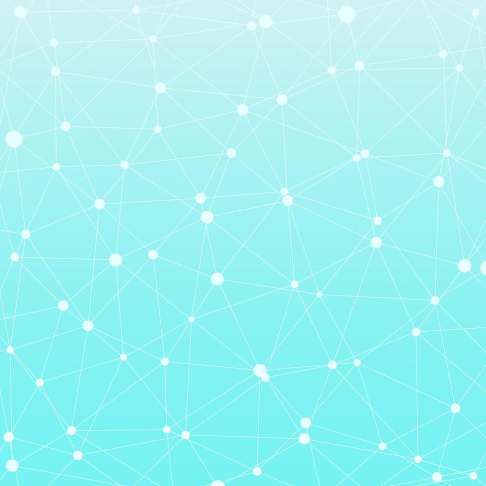 Abstract geometric triangle gradient background with lines and dots. vector