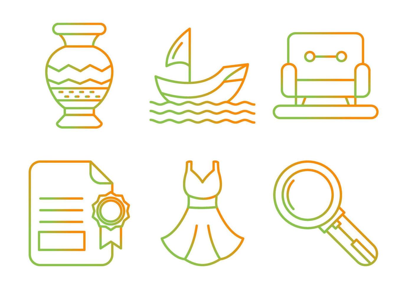 Auction Vector Icon Set