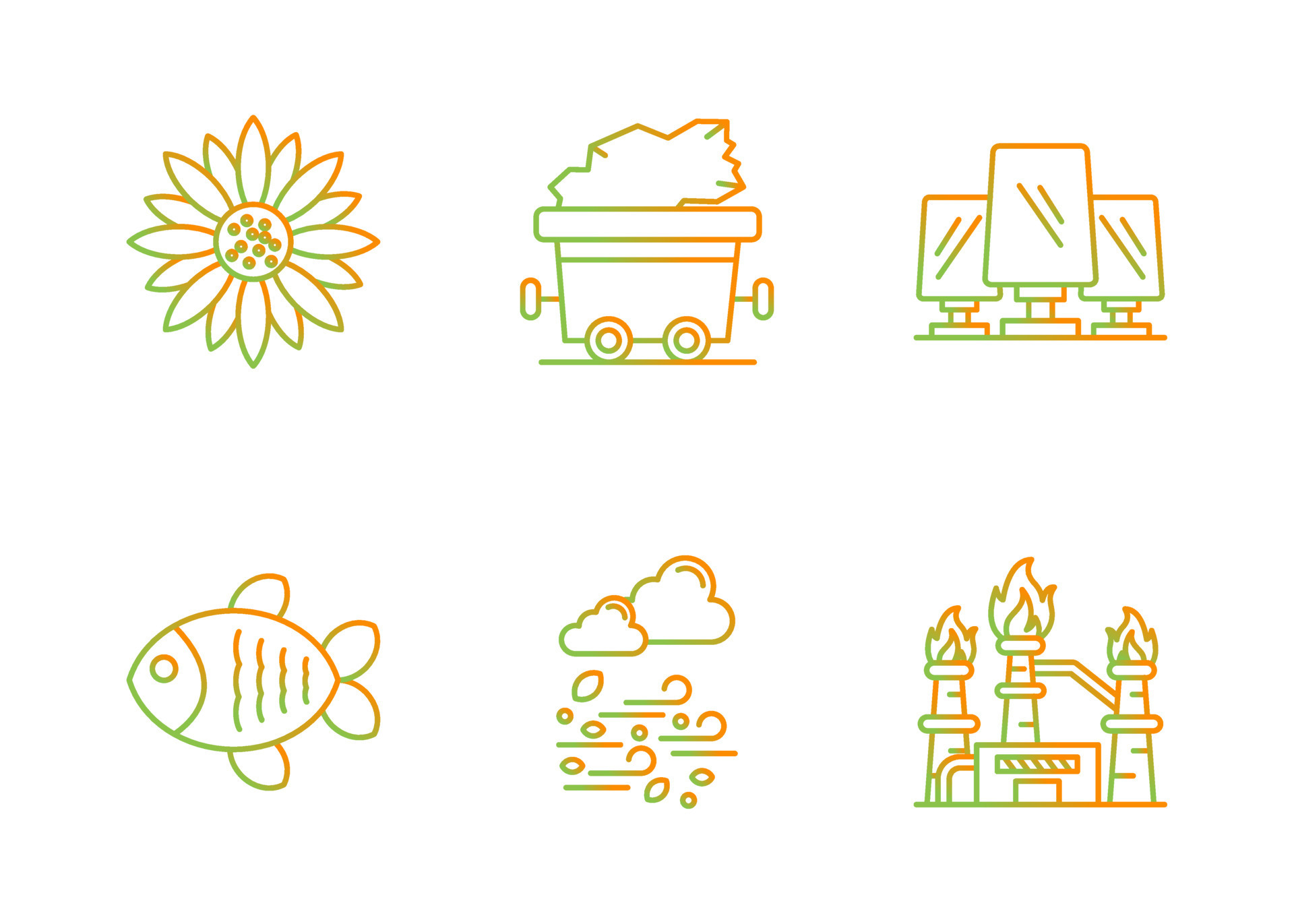 Natural Resources Vector Icon Set 19470280 Vector Art at Vecteezy