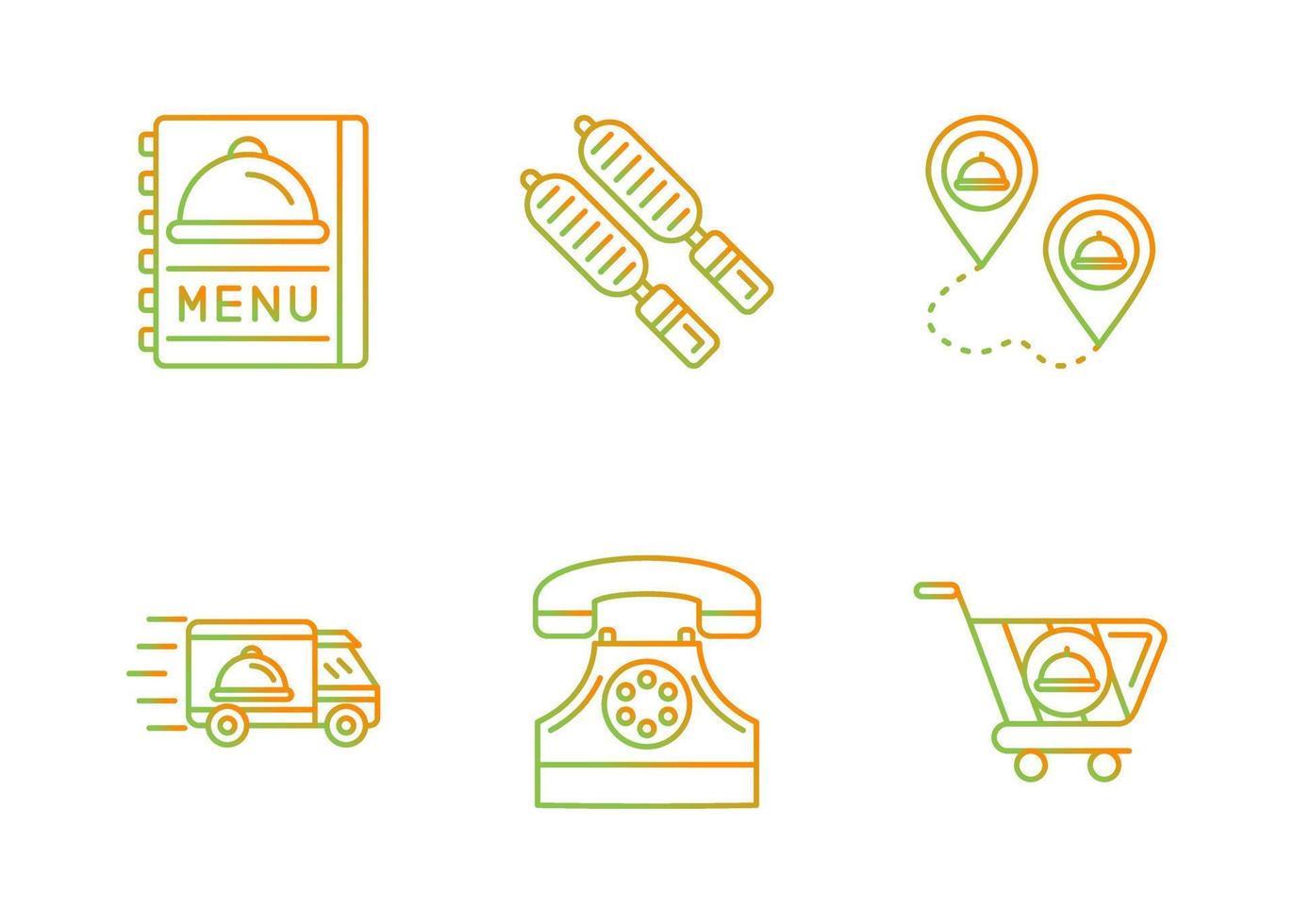 Take away Vector Icon Set