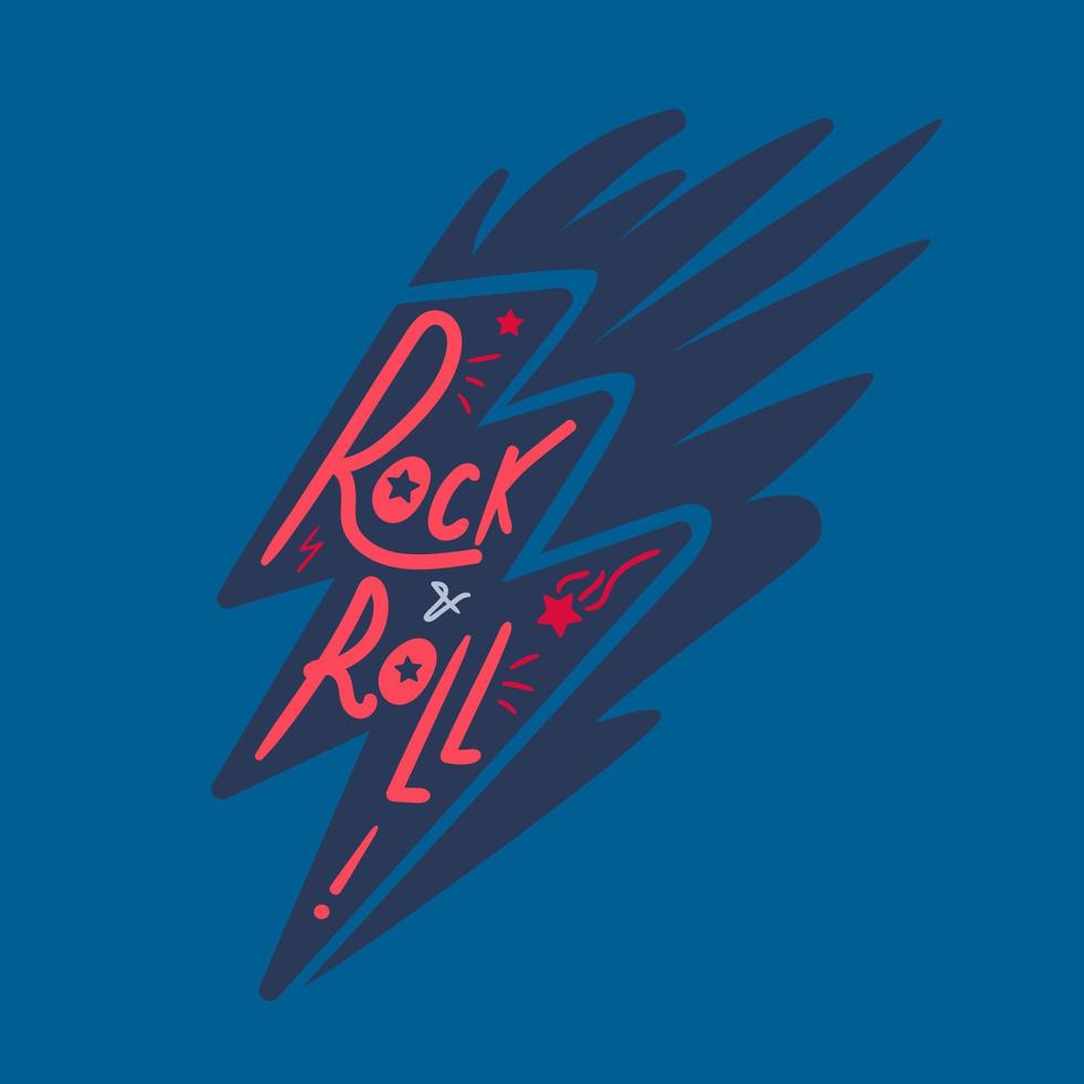 Rock and Roll Lettering vector