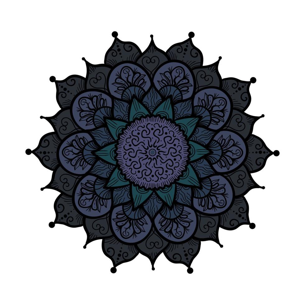 plantilla de línea de mandala vector