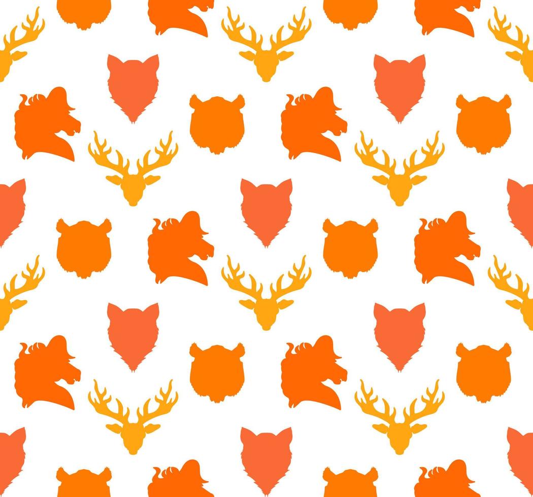 Wildlife seamless pattern vector