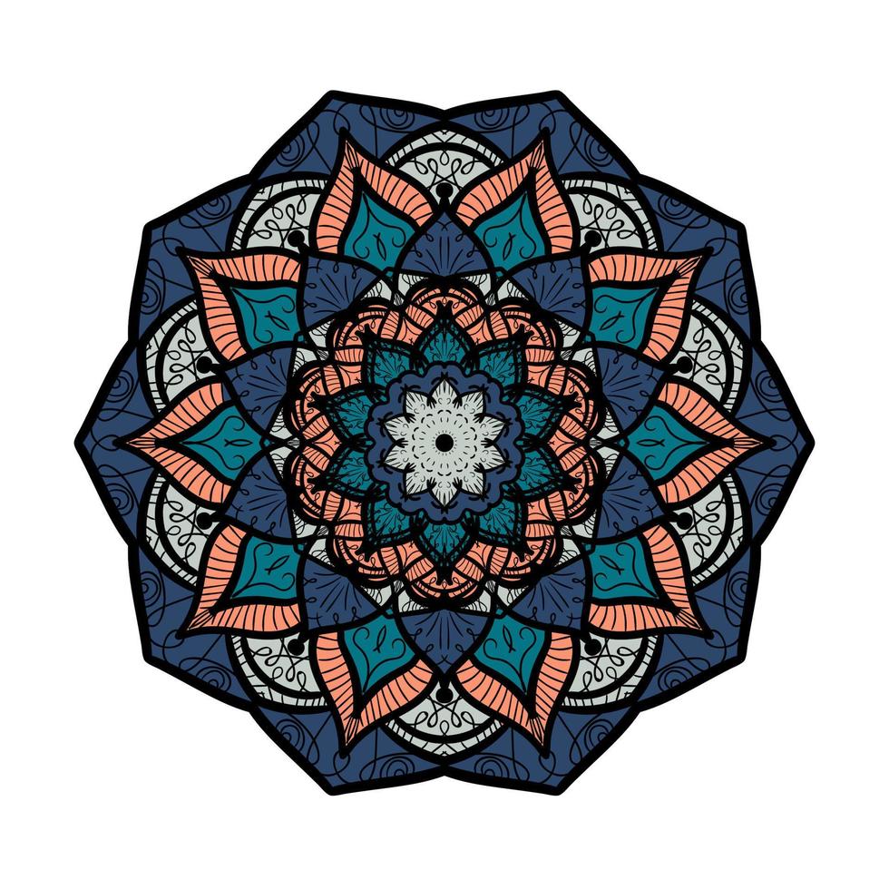 Mandala Line Template vector