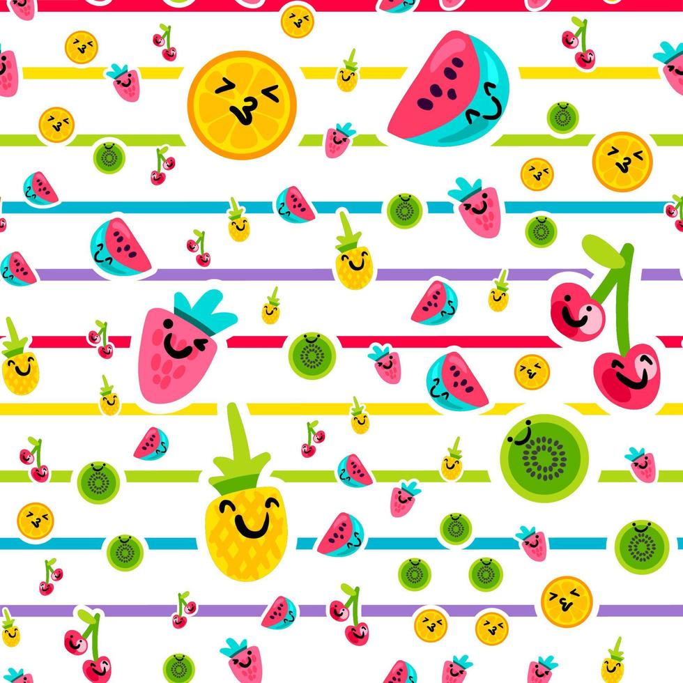 Summer Fruits Patterns vector
