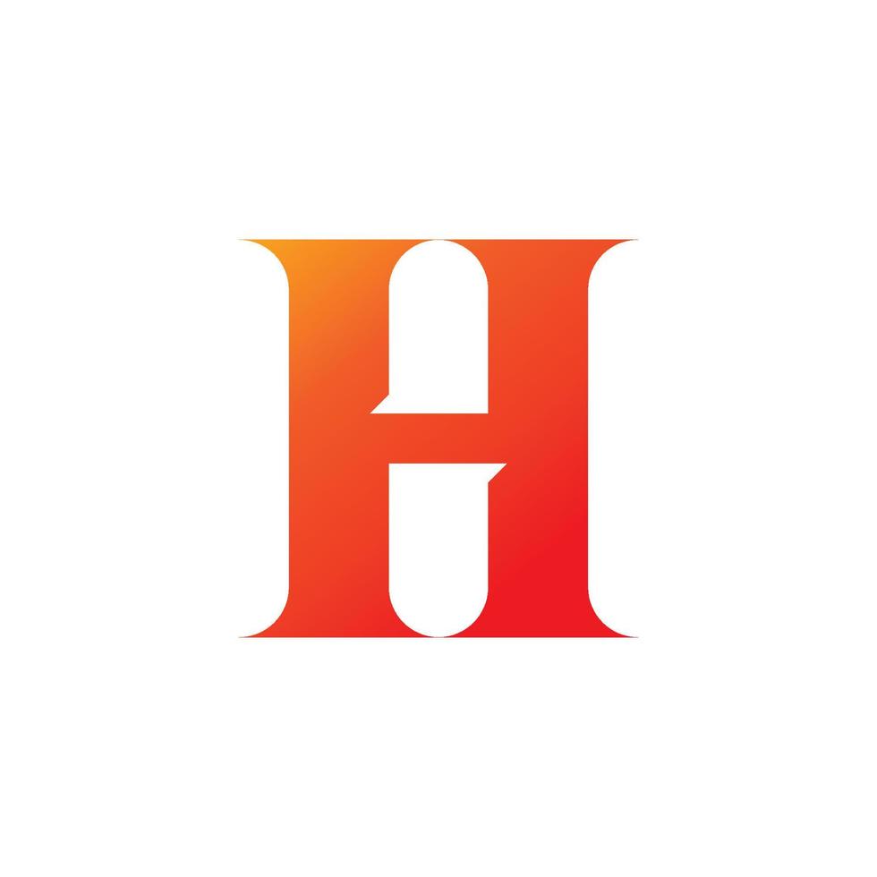 Letter H logo vector template element