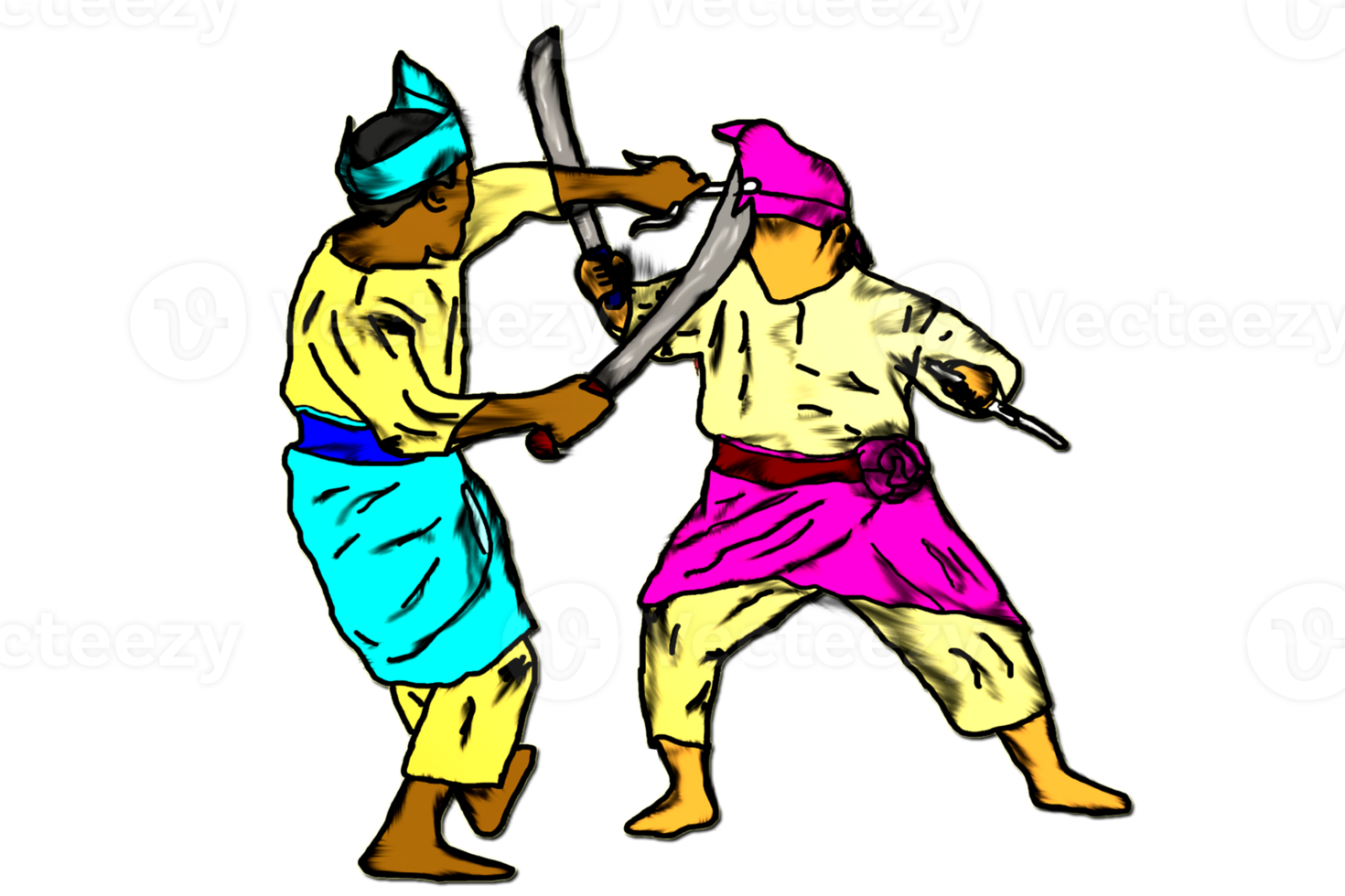 Silat - Practice combating use machete png