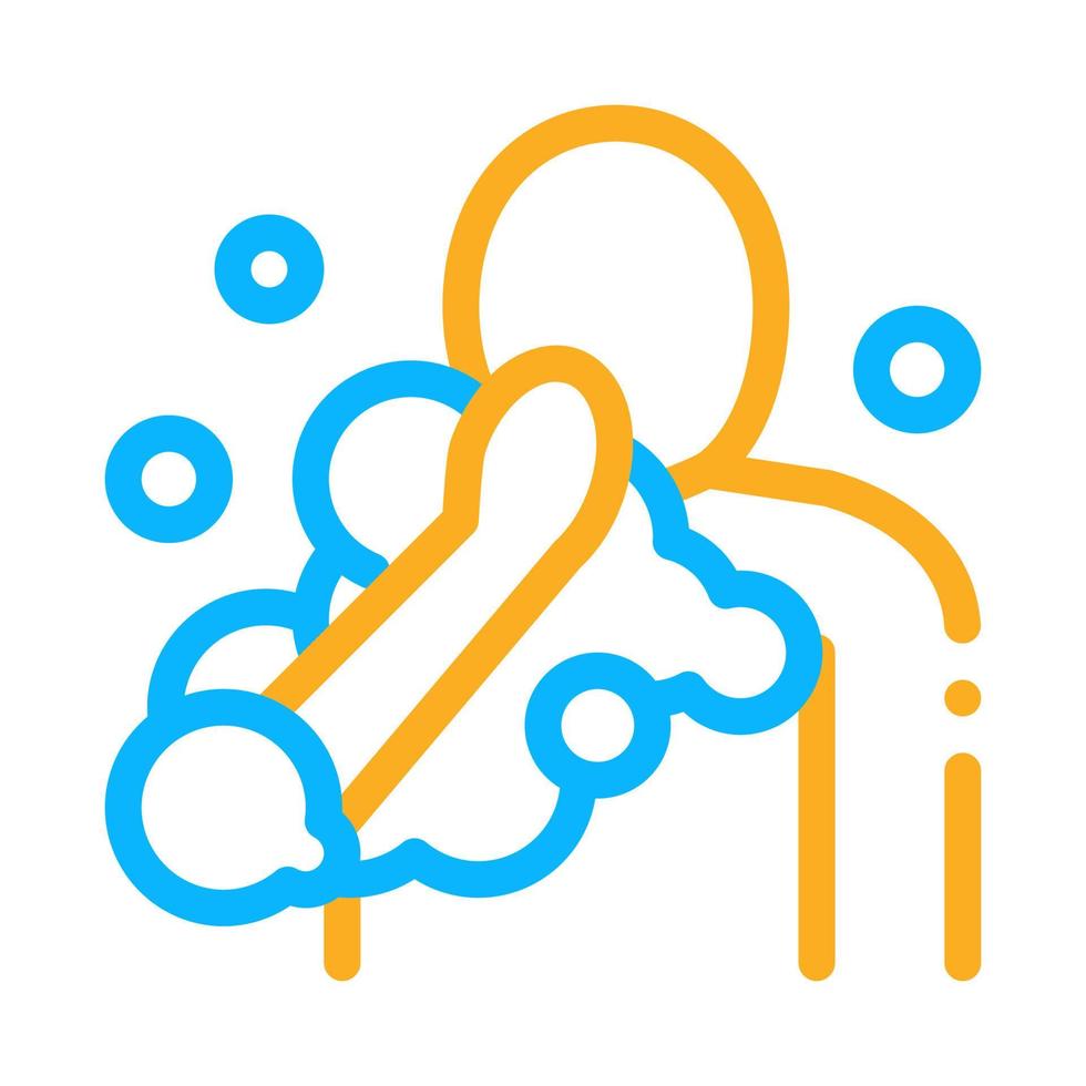 taking shower icon vector outline illustration