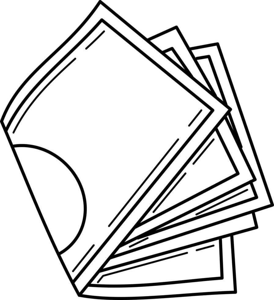 Money Folds Doodle Vector Illustration