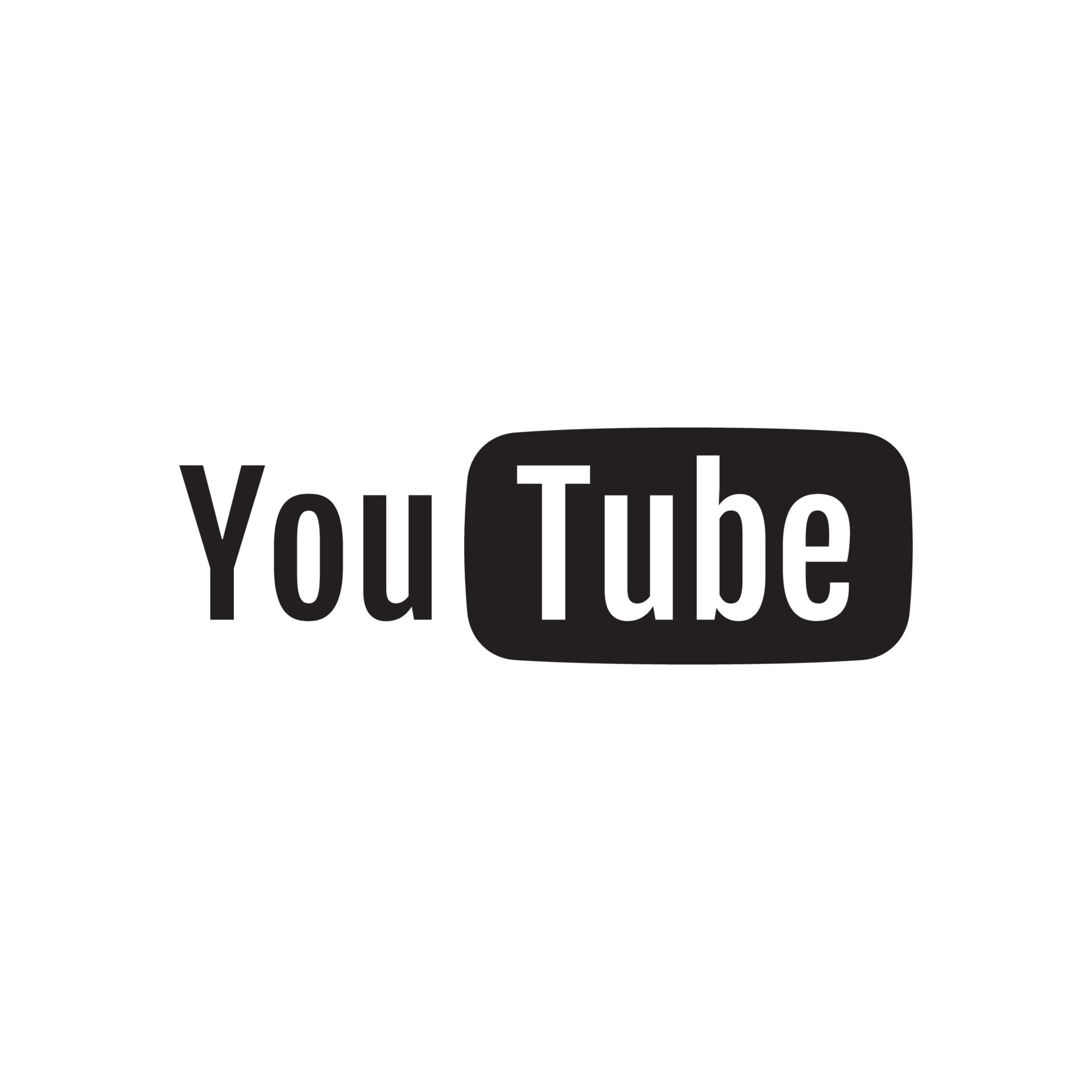 youtube logo black and white, youtube black icon, youtube logo 19470666