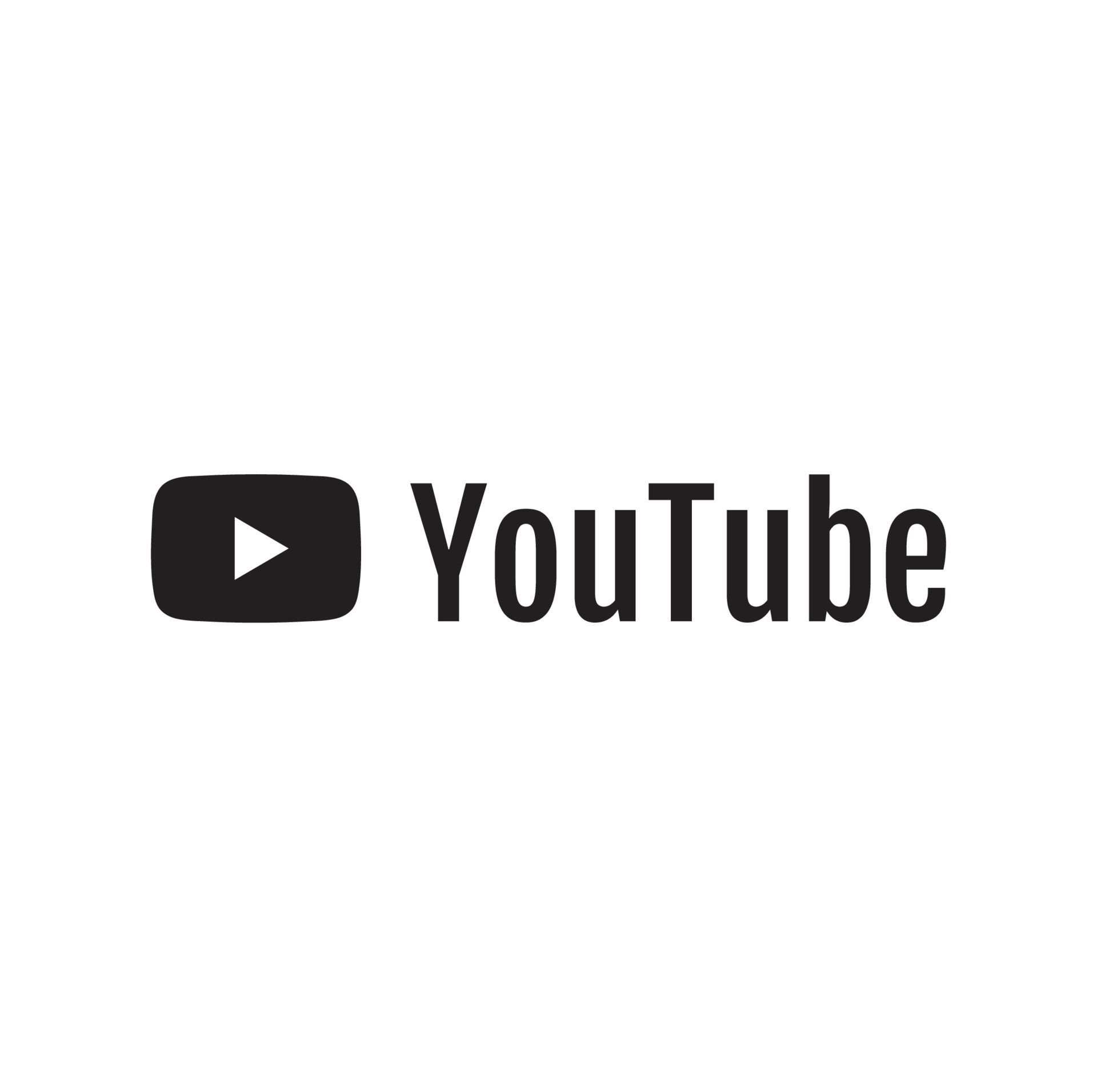 youtube logo black and white, youtube black icon, youtube logo 19470670