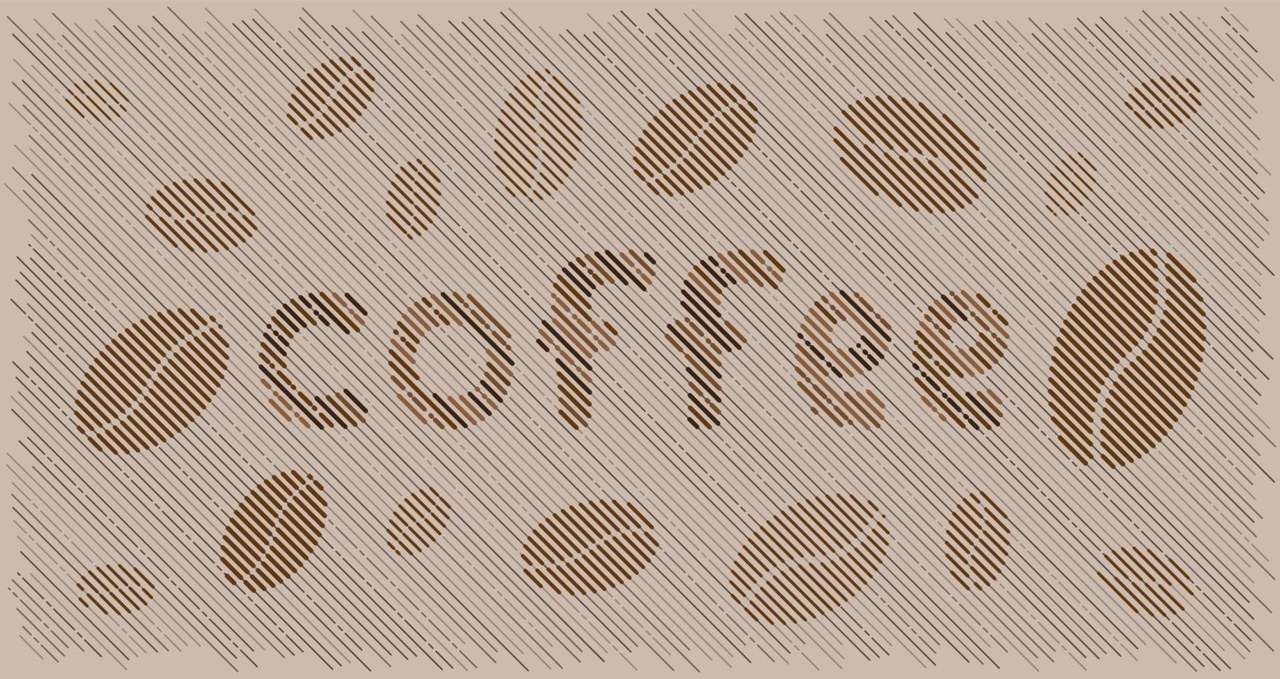 wallpaper and banner of coffee bean love art vector