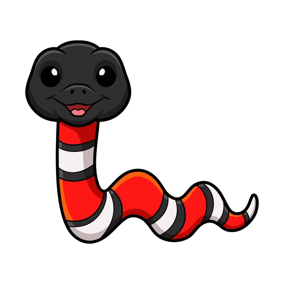 Cute milk snake or milksnake cartoon vector