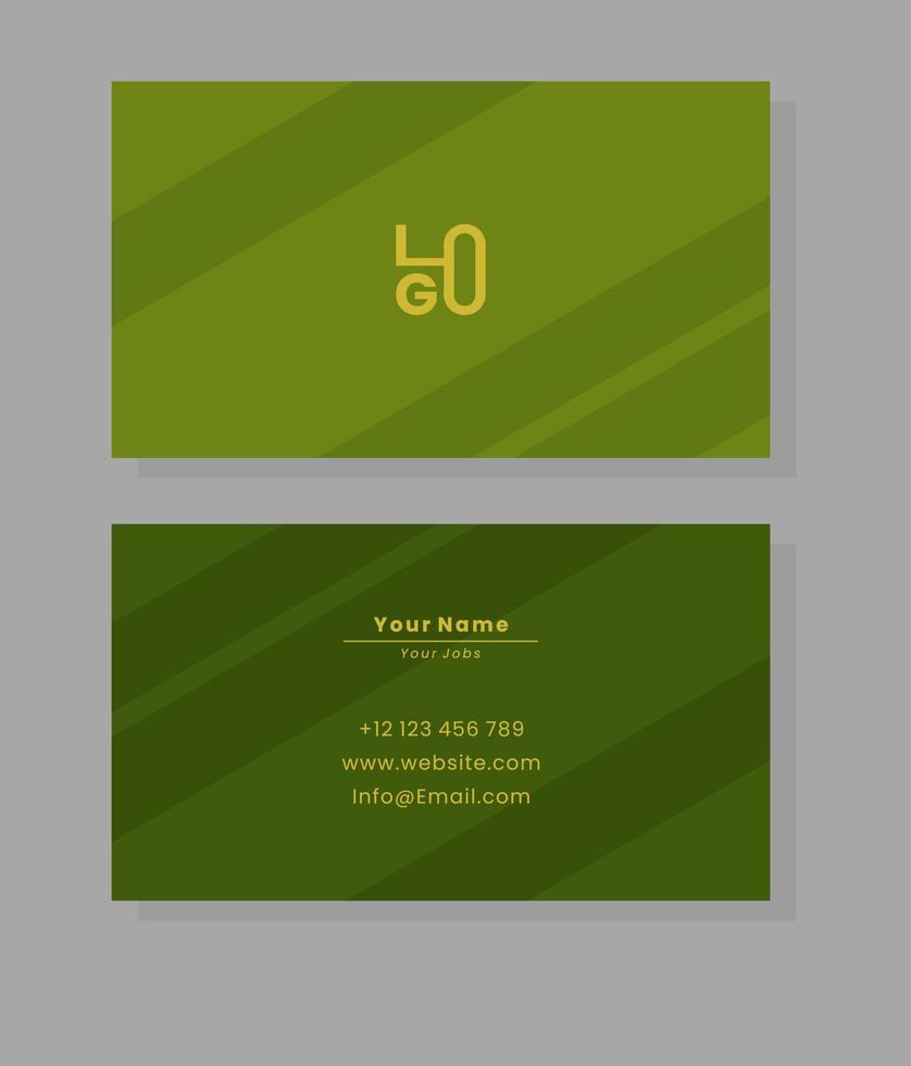 diseño de plantilla de tarjeta de visita moderna en color verde vector