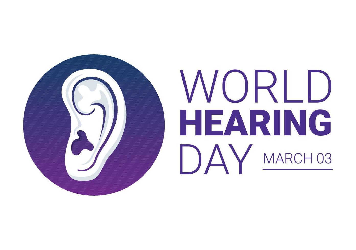 World Hearing Day Illustration to Raise Awareness on How to Prevent Deafness for Web Banner or Landing Page in Flat Cartoon Hand Drawn Templates vector