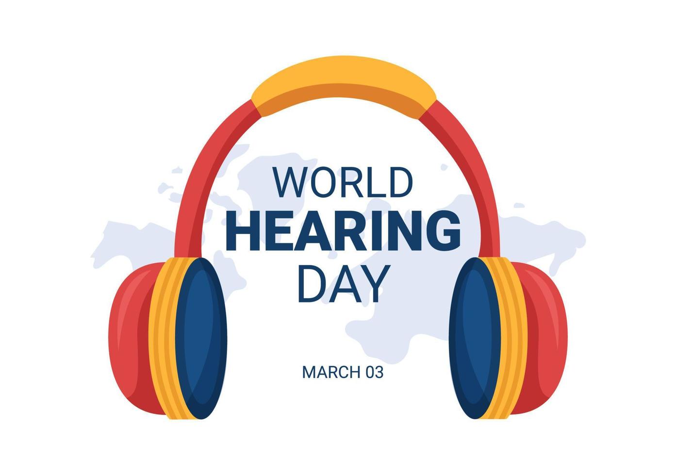 World Hearing Day Illustration to Raise Awareness on How to Prevent Deafness for Web Banner or Landing Page in Flat Cartoon Hand Drawn Templates vector