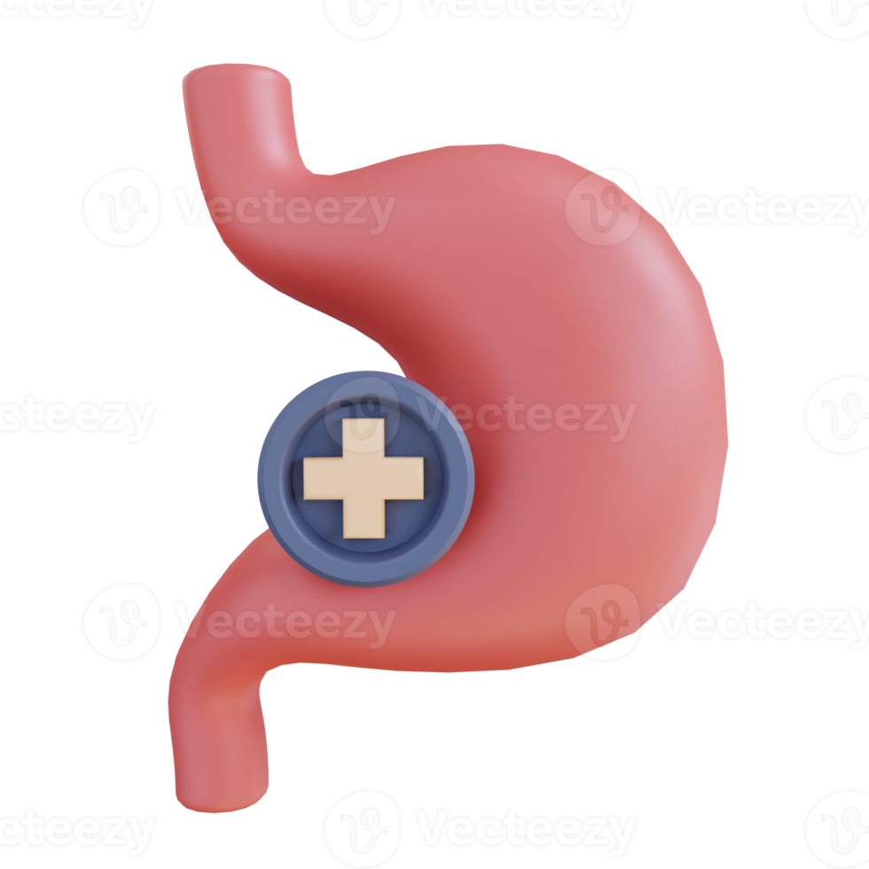3d illustration of gastric health check png