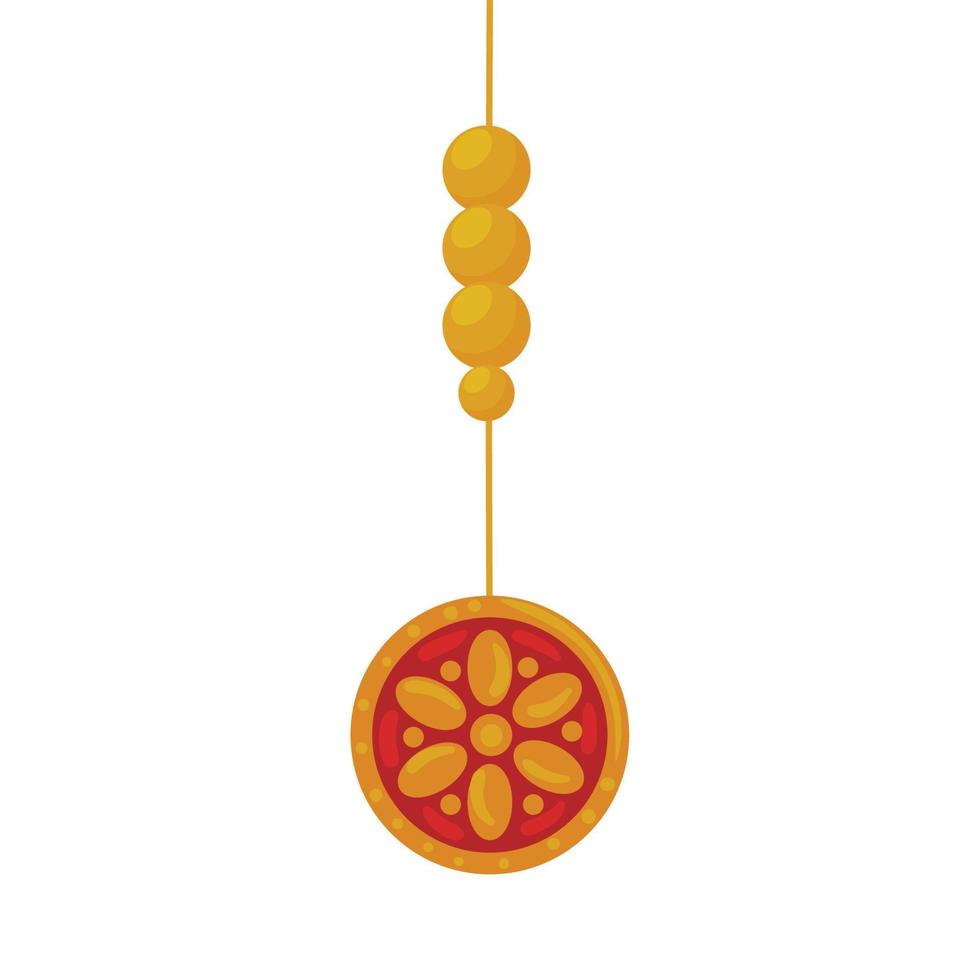 ethnic mandala decorative hanging icon vector