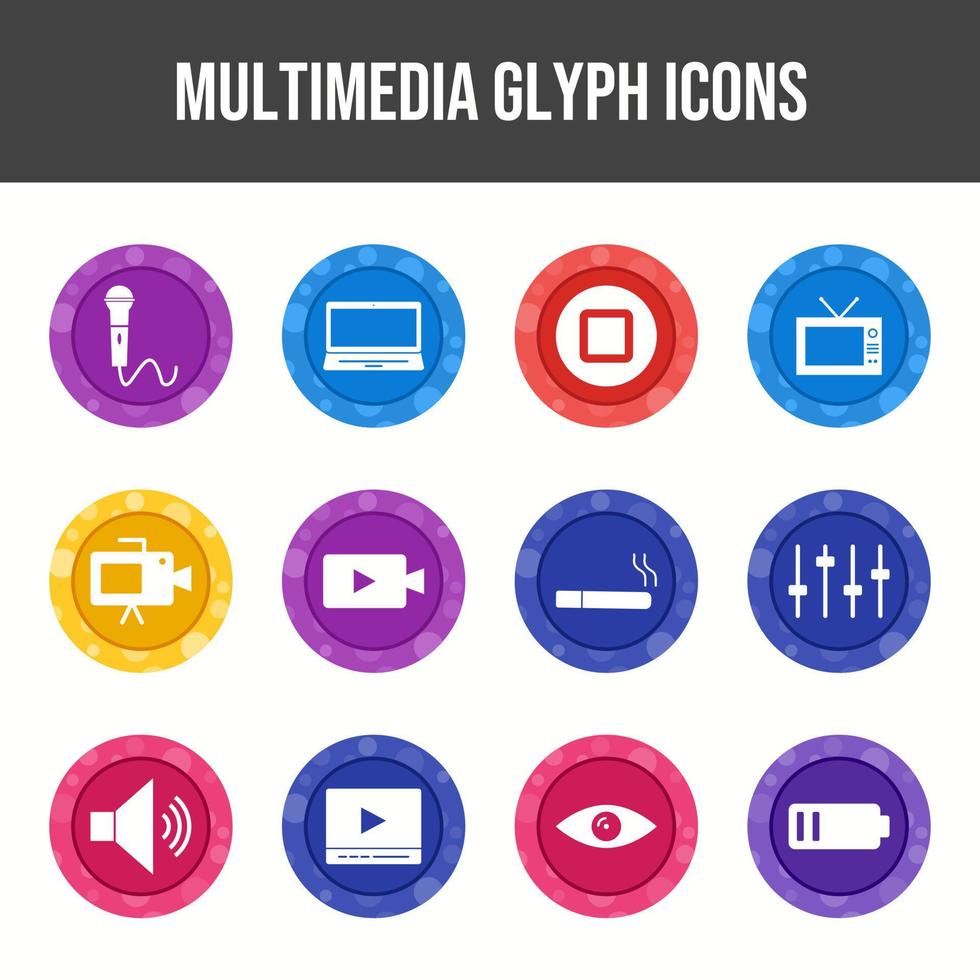 Beautiful Multimedia vector icon set