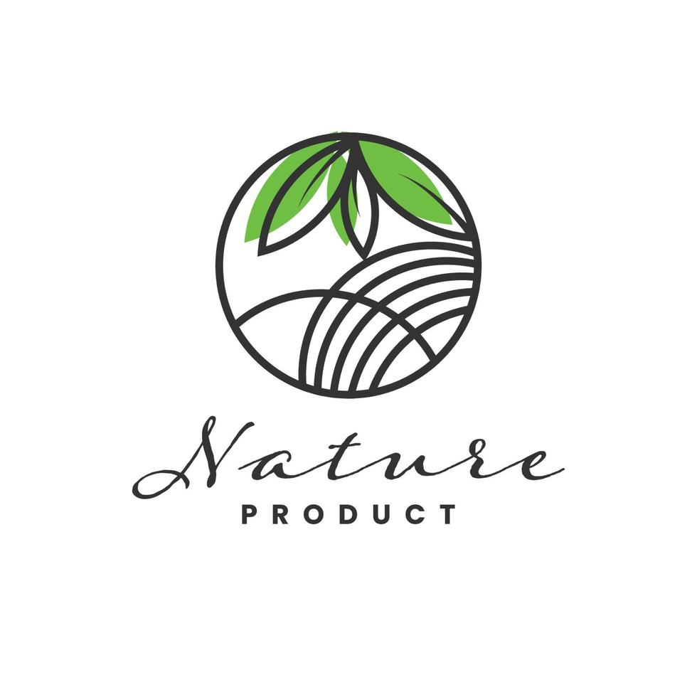 Nature product logo template design vector