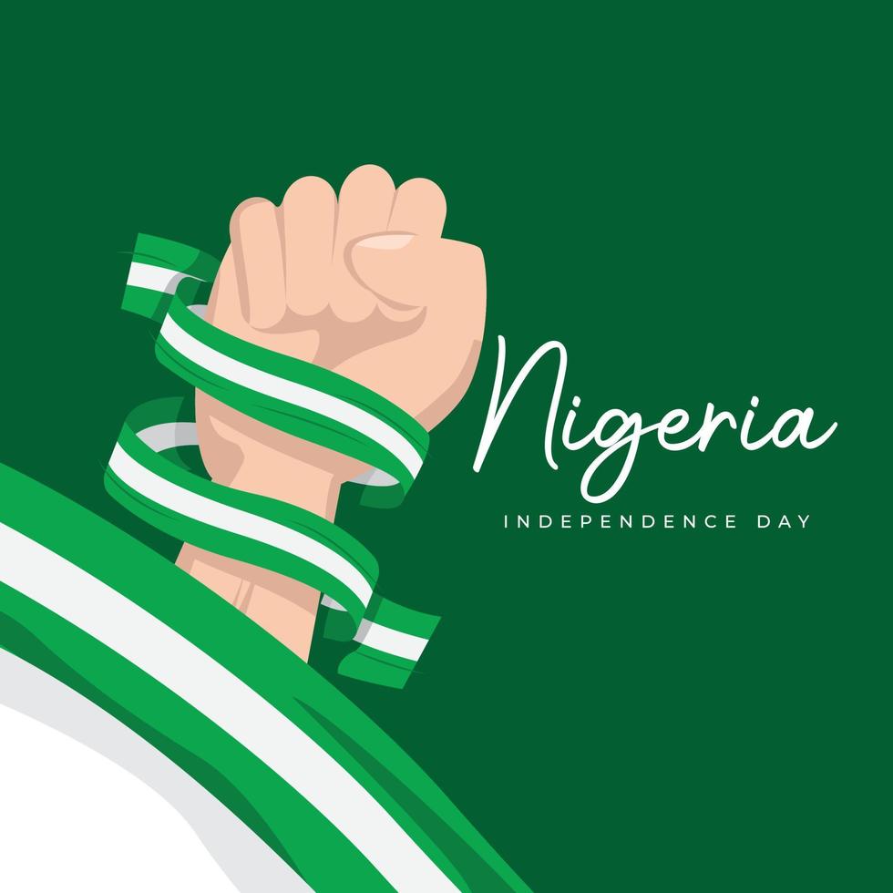 Nigeria independence day banner design template vector