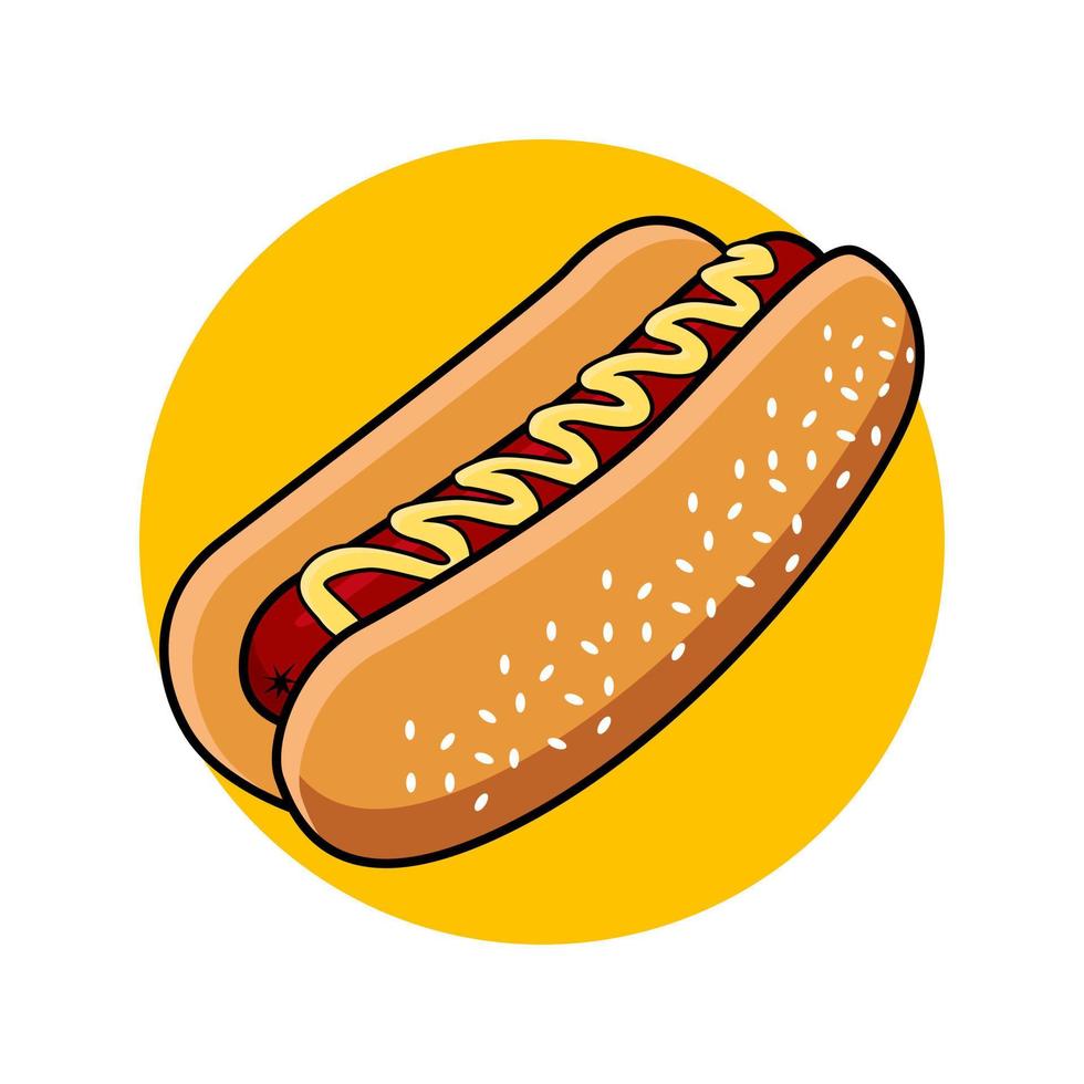 Hot dog mascot design vector