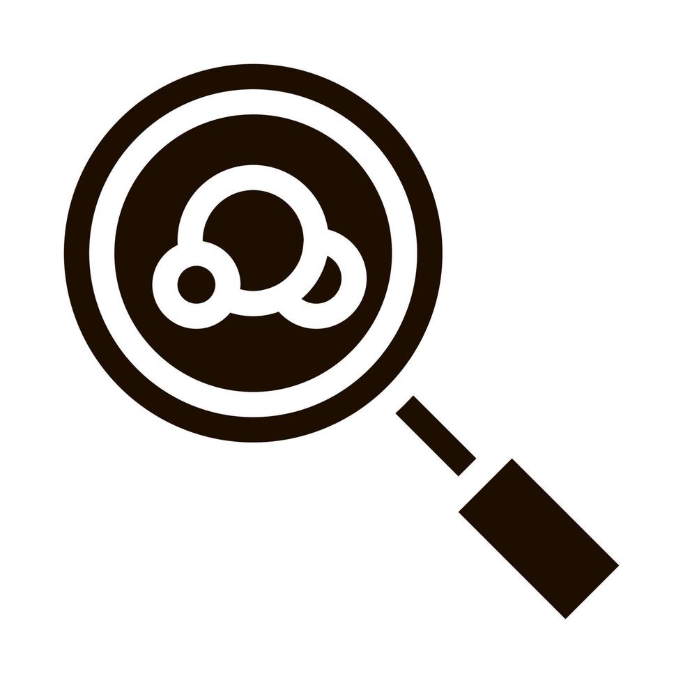 Magnifier Bacteria Microbe Vector Icon