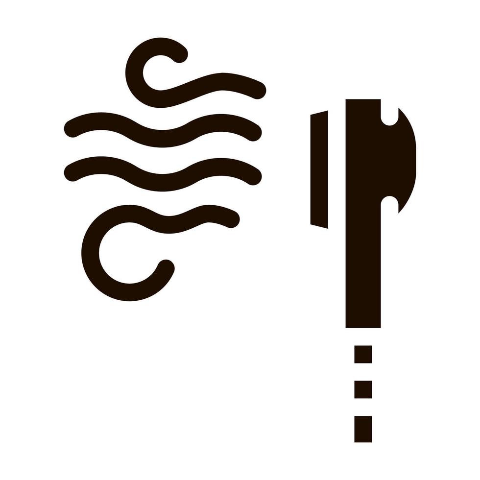 Laundry Electric Steamer Brush Vector Line Icon