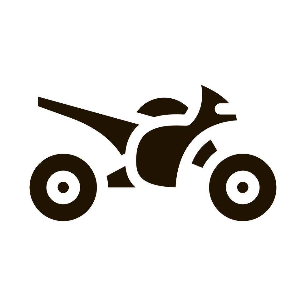 icono de motocicleta vector glifo ilustración