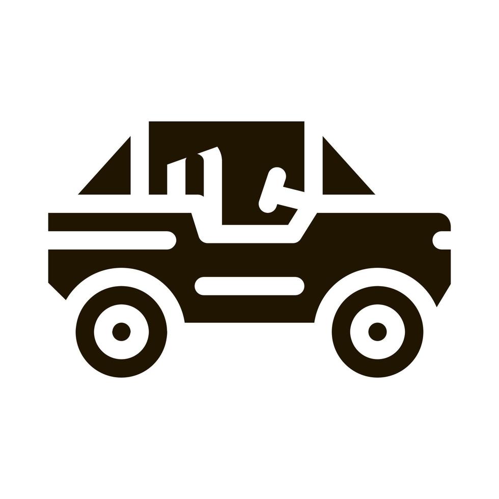 Car Icon Vector Glyph Illustration