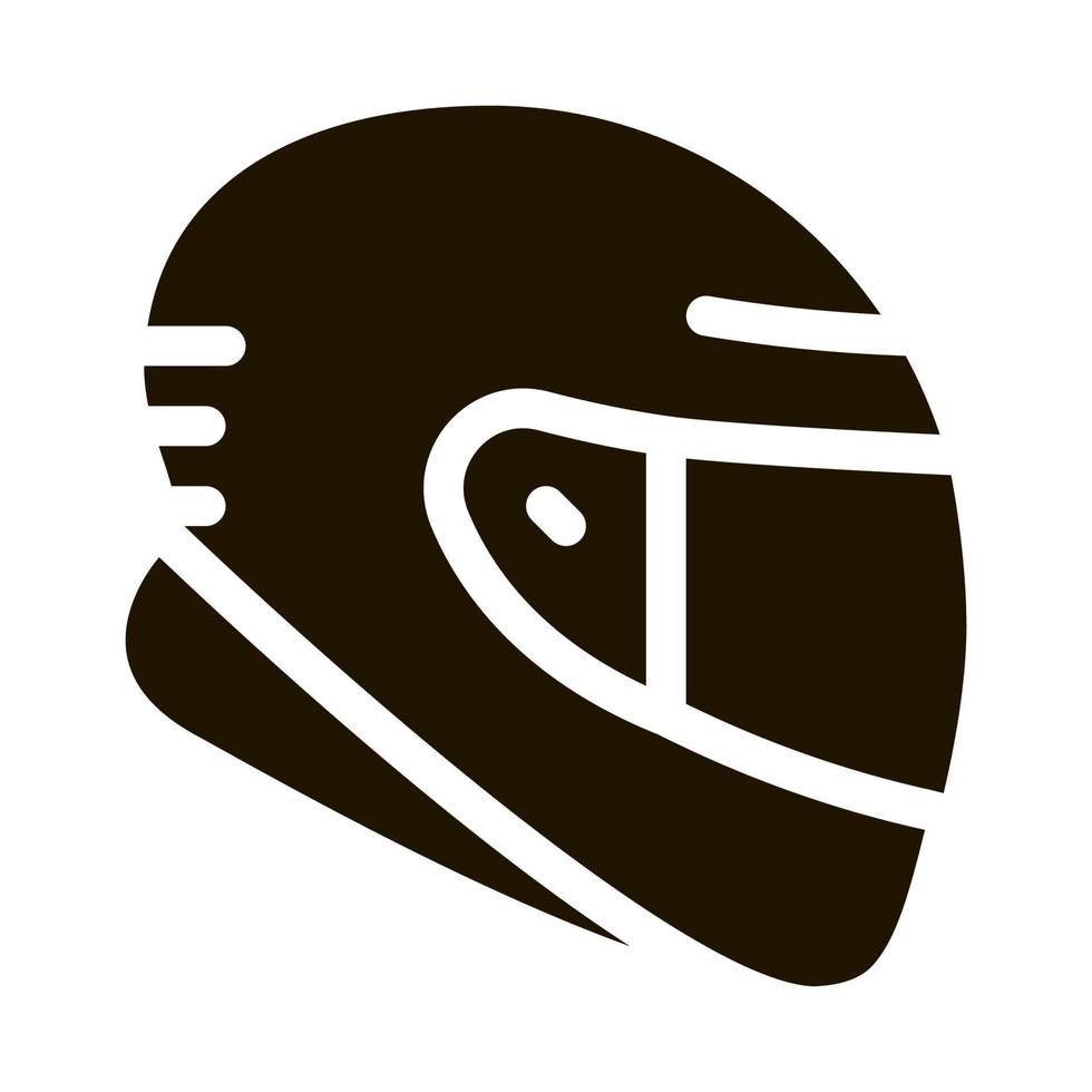 casco protector icono vector glifo ilustración