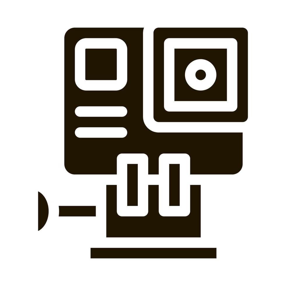 Action Camera Icon Vector Glyph Illustration