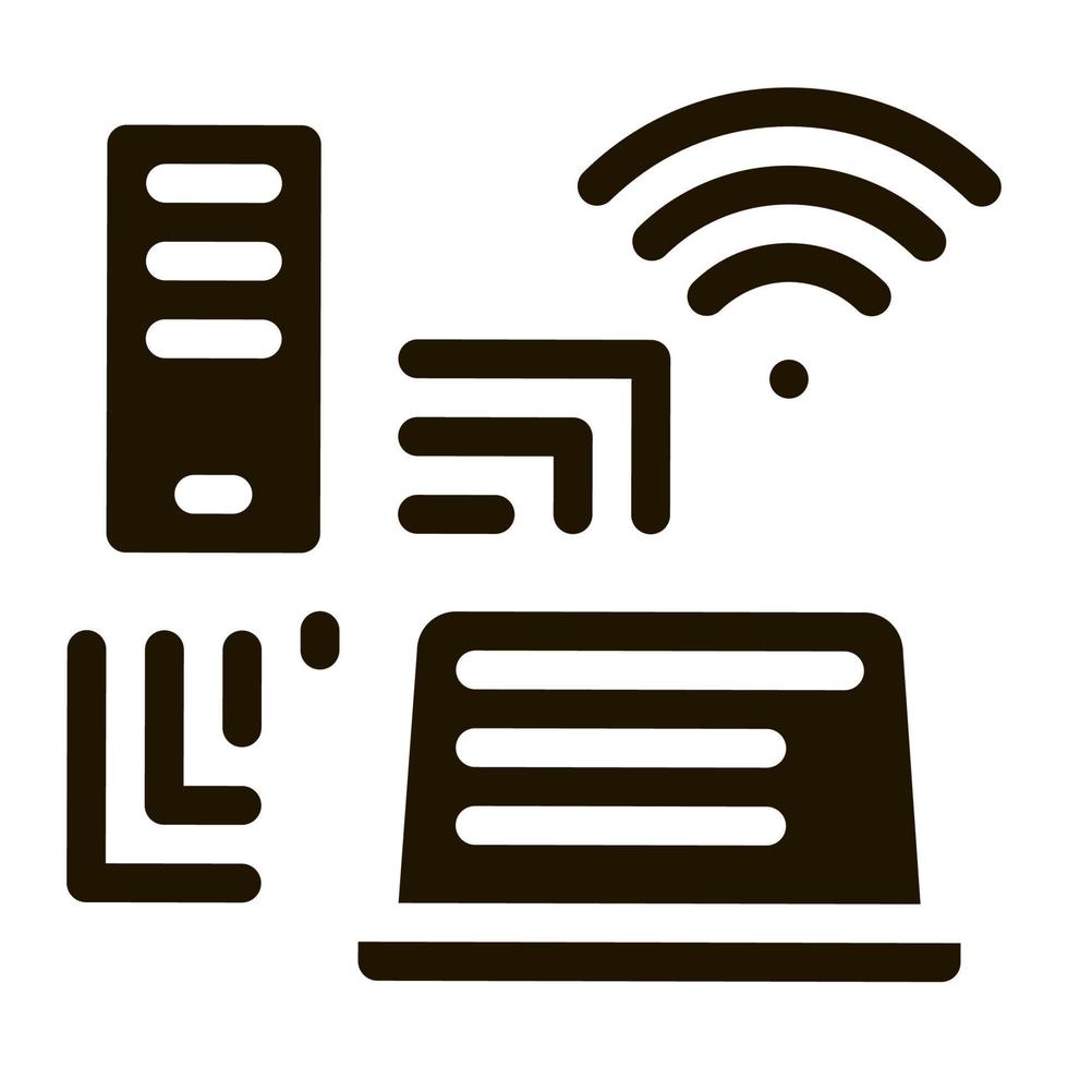 Wi-Fi Network Spreads Icon Vector Glyph Illustration