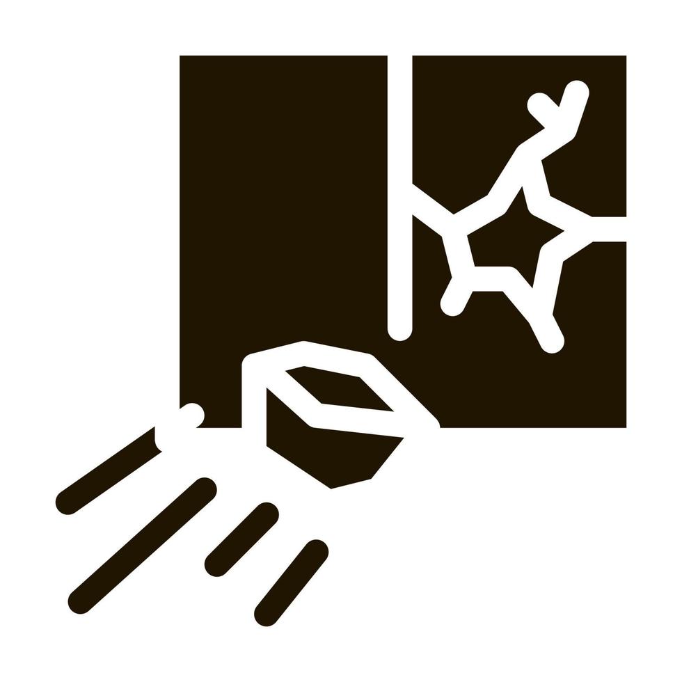 stone-broken window icon Vector Glyph Illustration