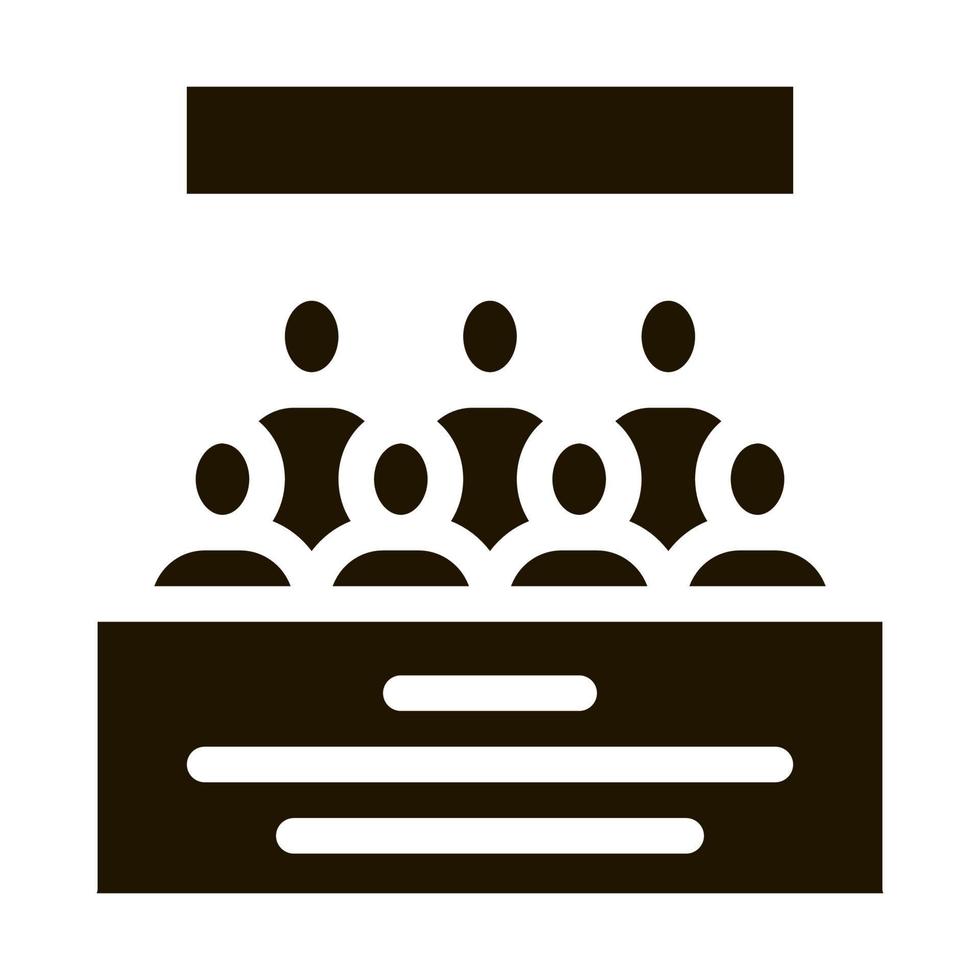 people of residential buildings icon Vector Glyph Illustration