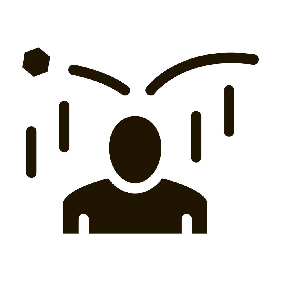 collapse of criticism per person icon Vector Glyph Illustration