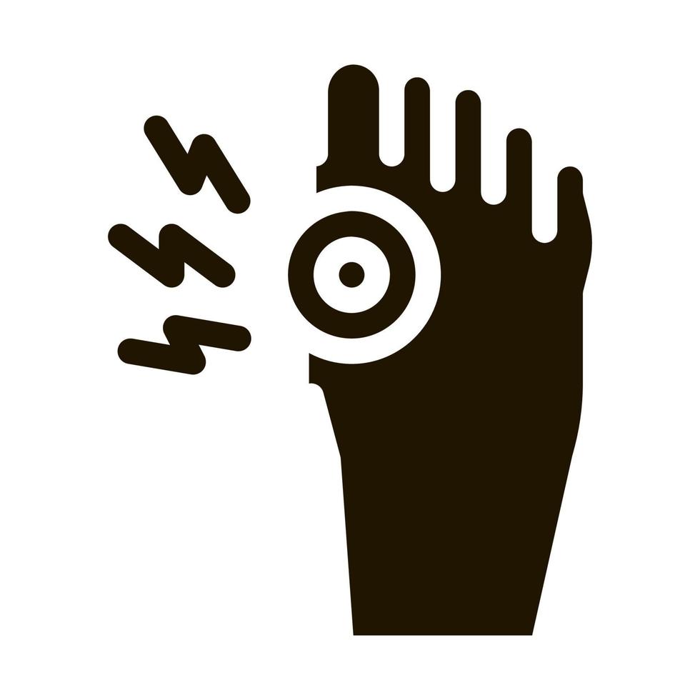 arthritis of bone on foot icon Vector Glyph Illustration