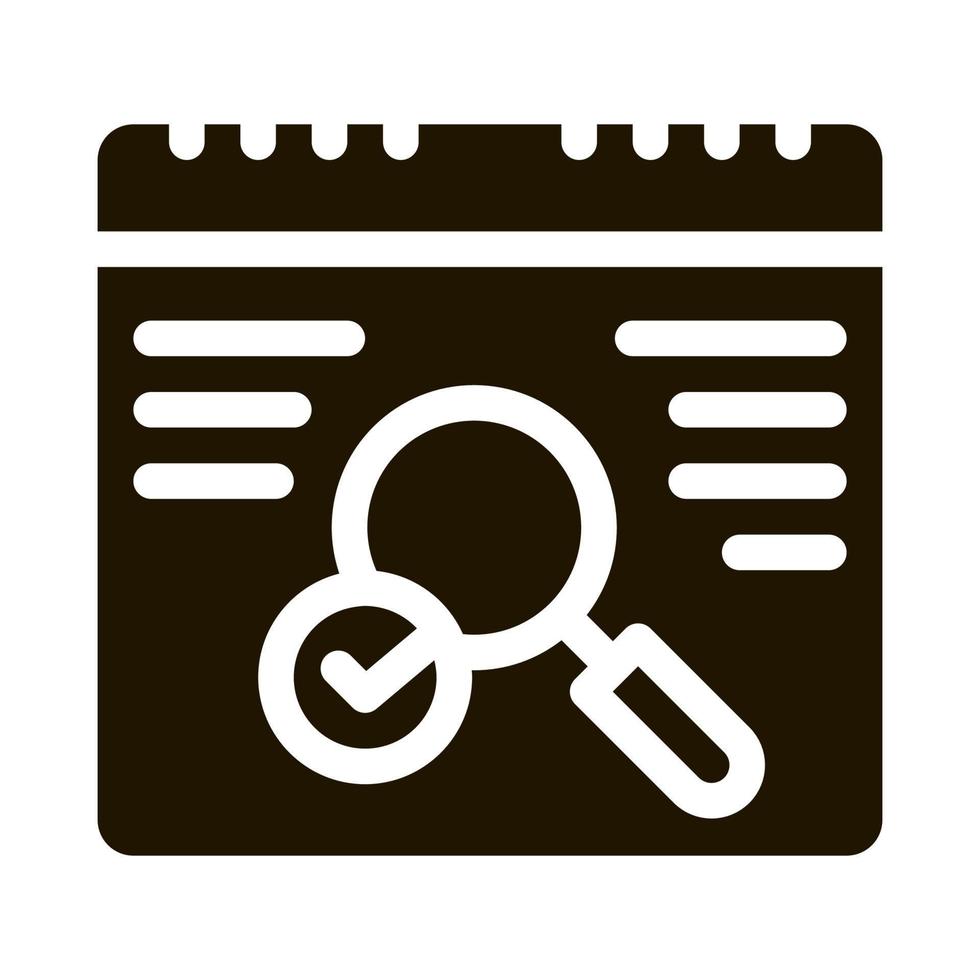 no error detection icon Vector Glyph Illustration