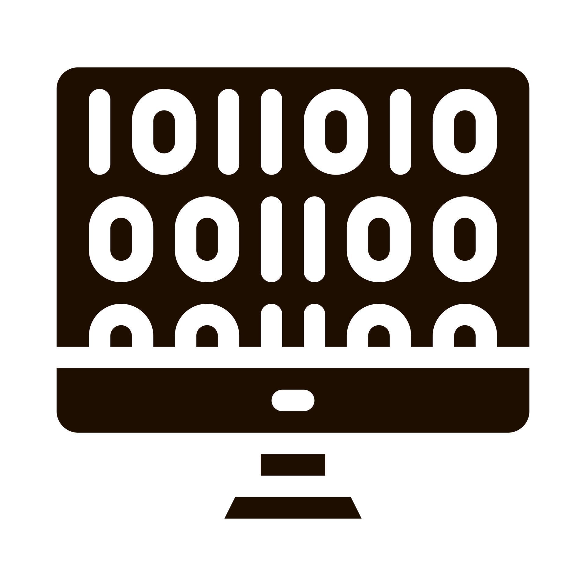 Artificial Intelligence Binary Code glyph icon 19471553 Vector Art at ...
