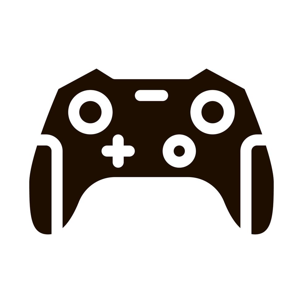 icono de glifo de gamepad de videojuegos interactivos para niños vector