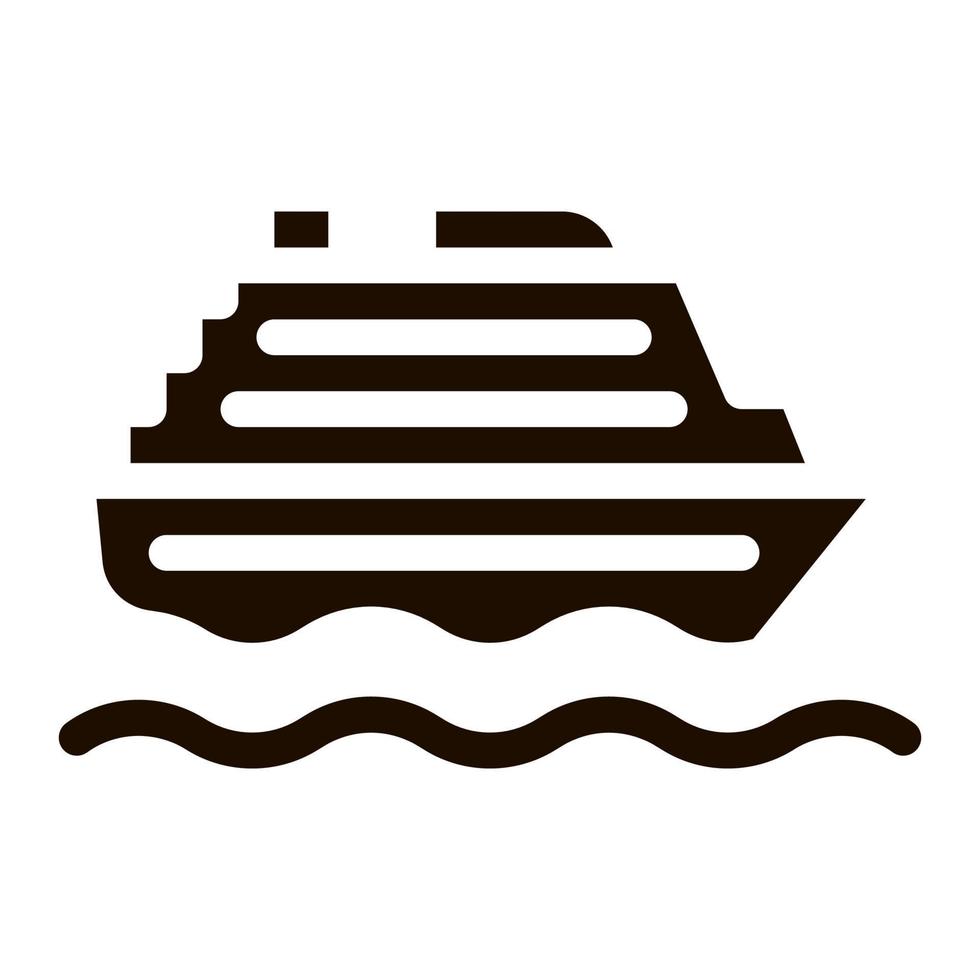 icono de signo de vector de ferry de transporte público