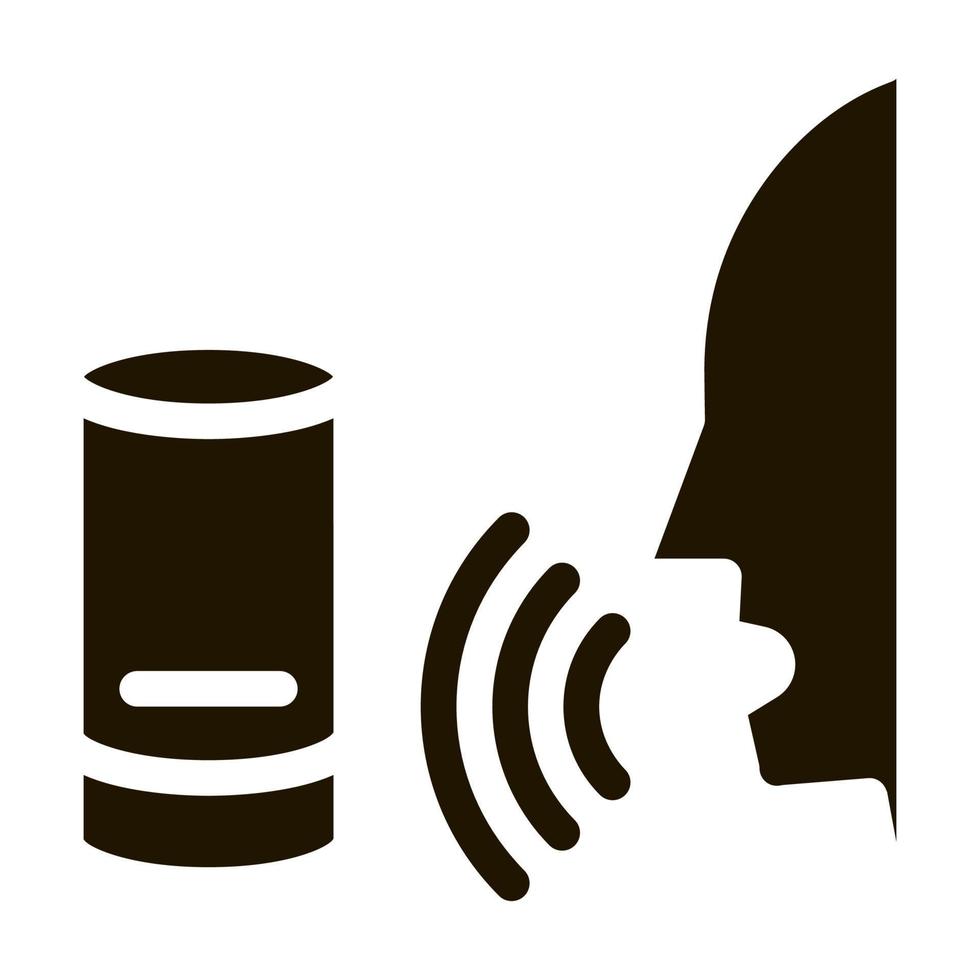 Sound Column Voice Control Icon Vector Illustration