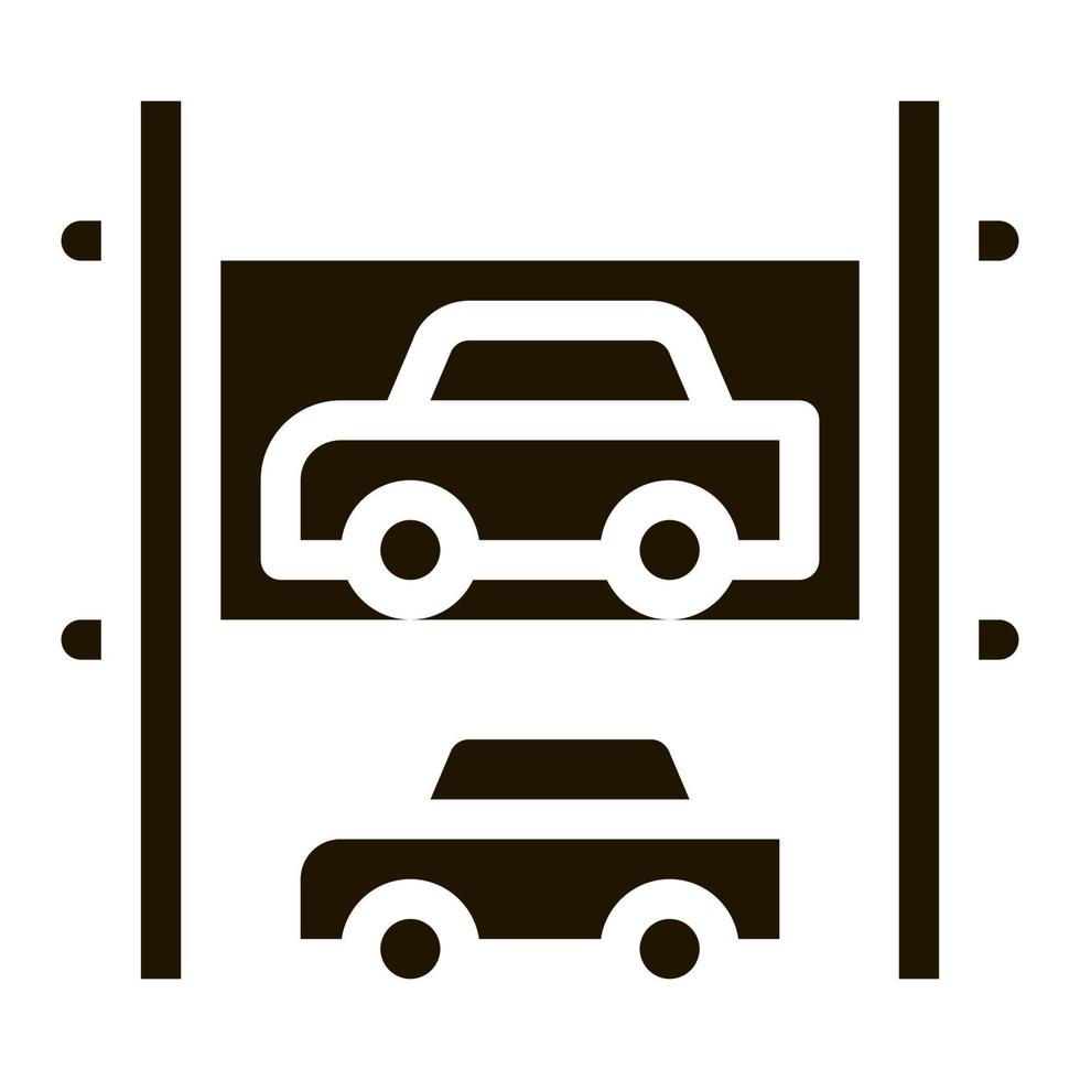 Multi-Storey Parking Icon Vector Glyph Illustration