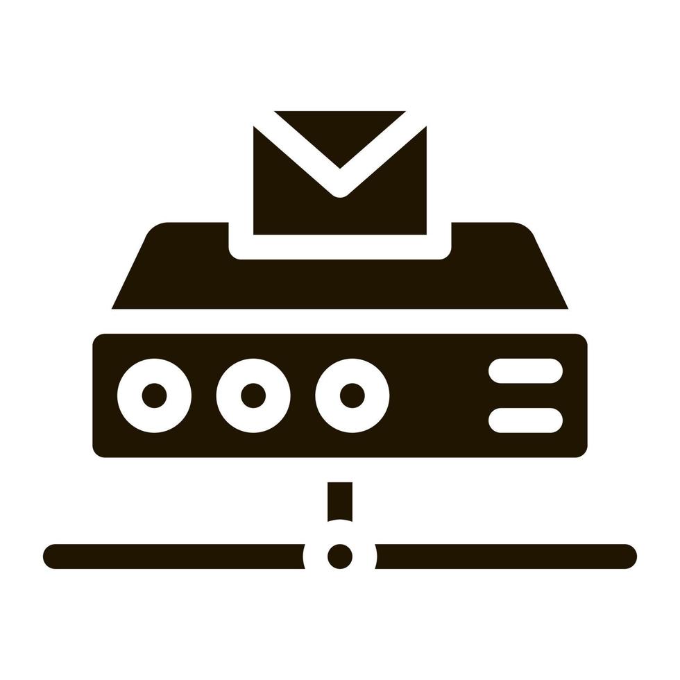 Messaging Digital Technology Icon Vector Glyph Illustration