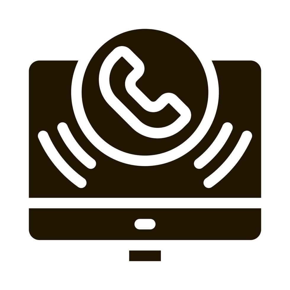 Computer Icon Vector Glyph Illustration