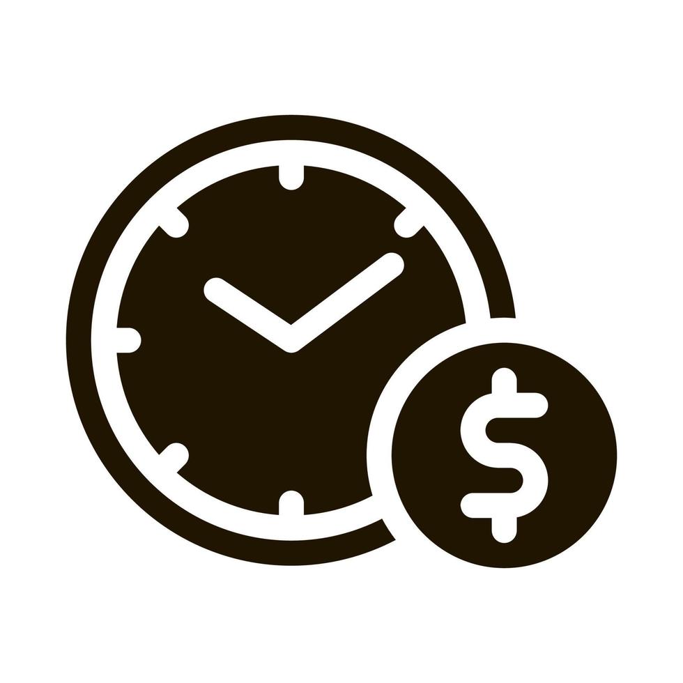 Time is Money Icon Vector Glyph Illustration