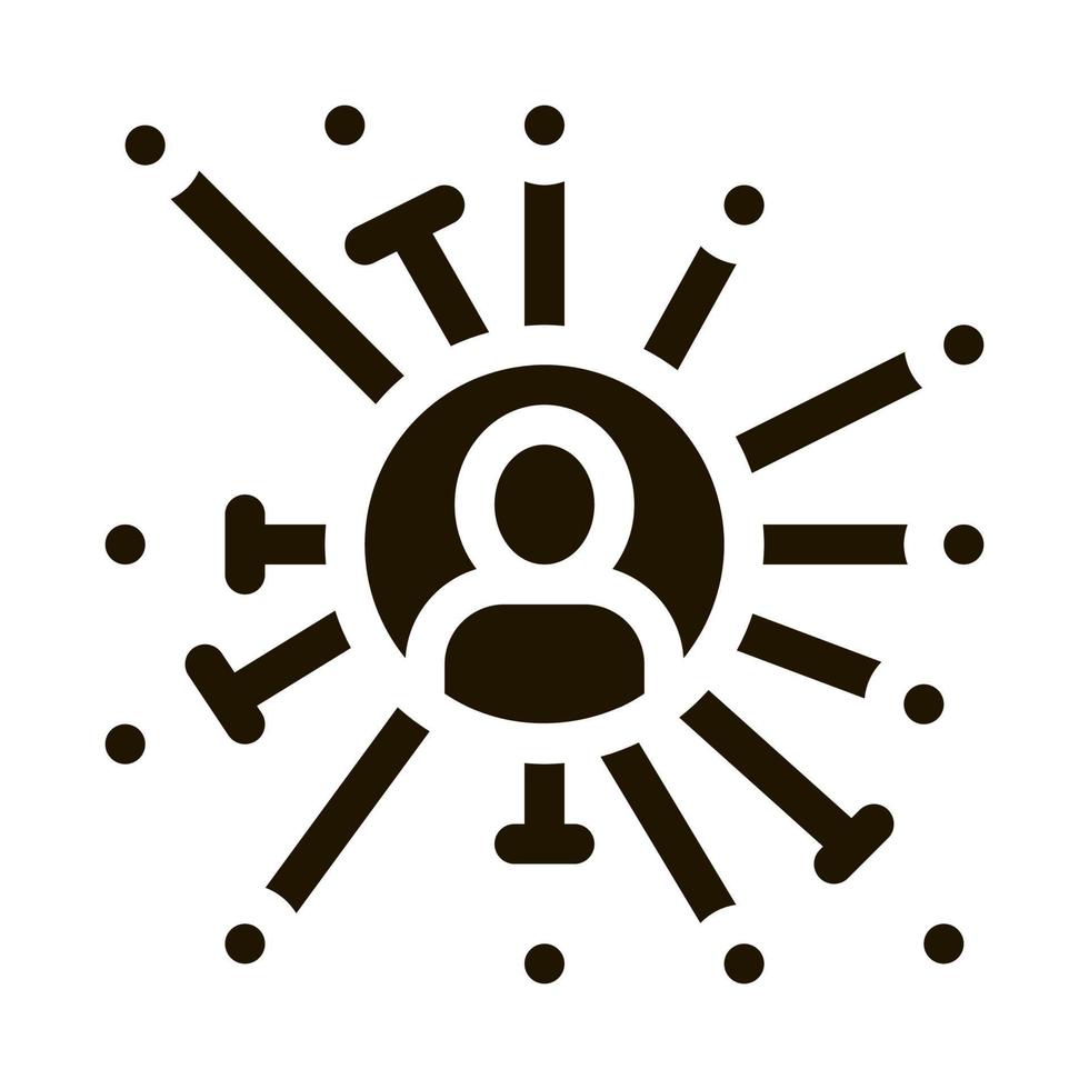 Network Icon Vector Glyph Illustration