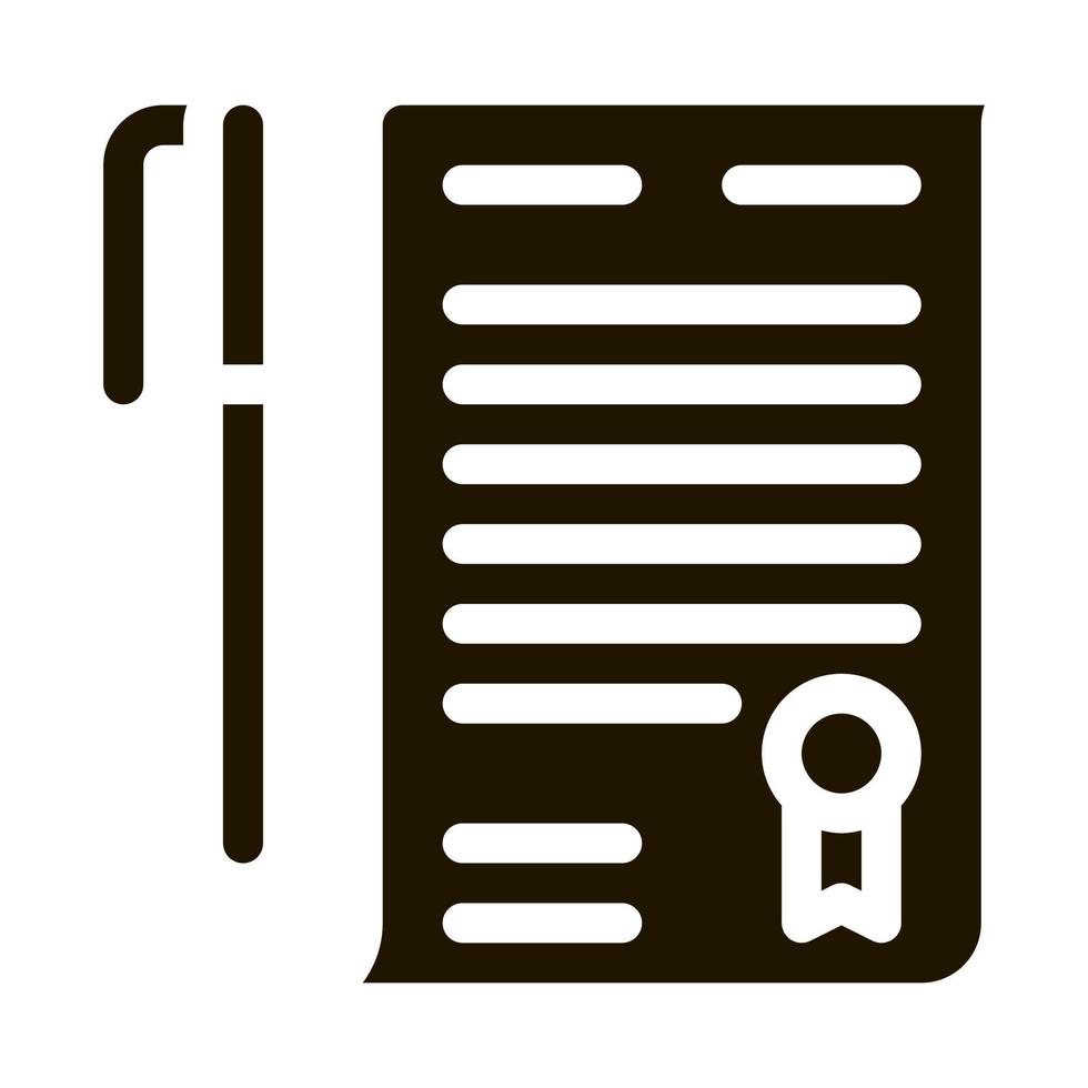 Document Icon Vector Glyph Illustration