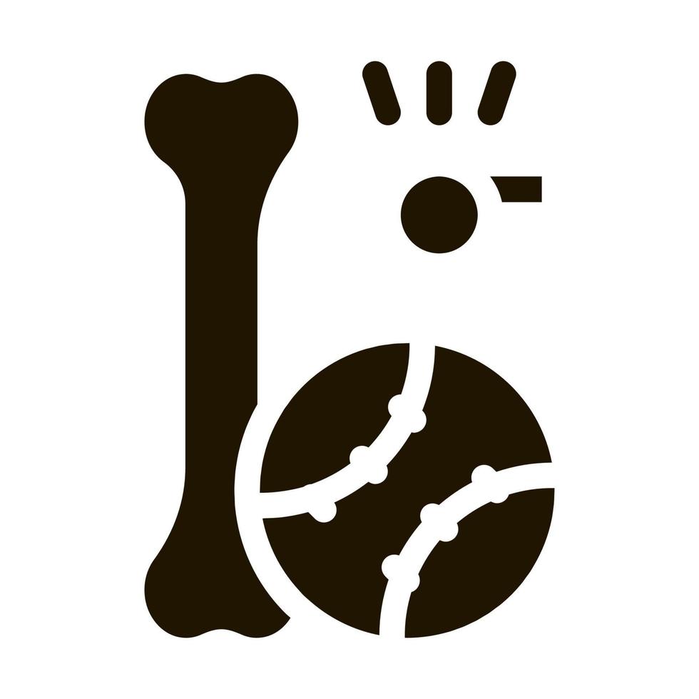 hoyo, silbato y bola icono vector glifo ilustración