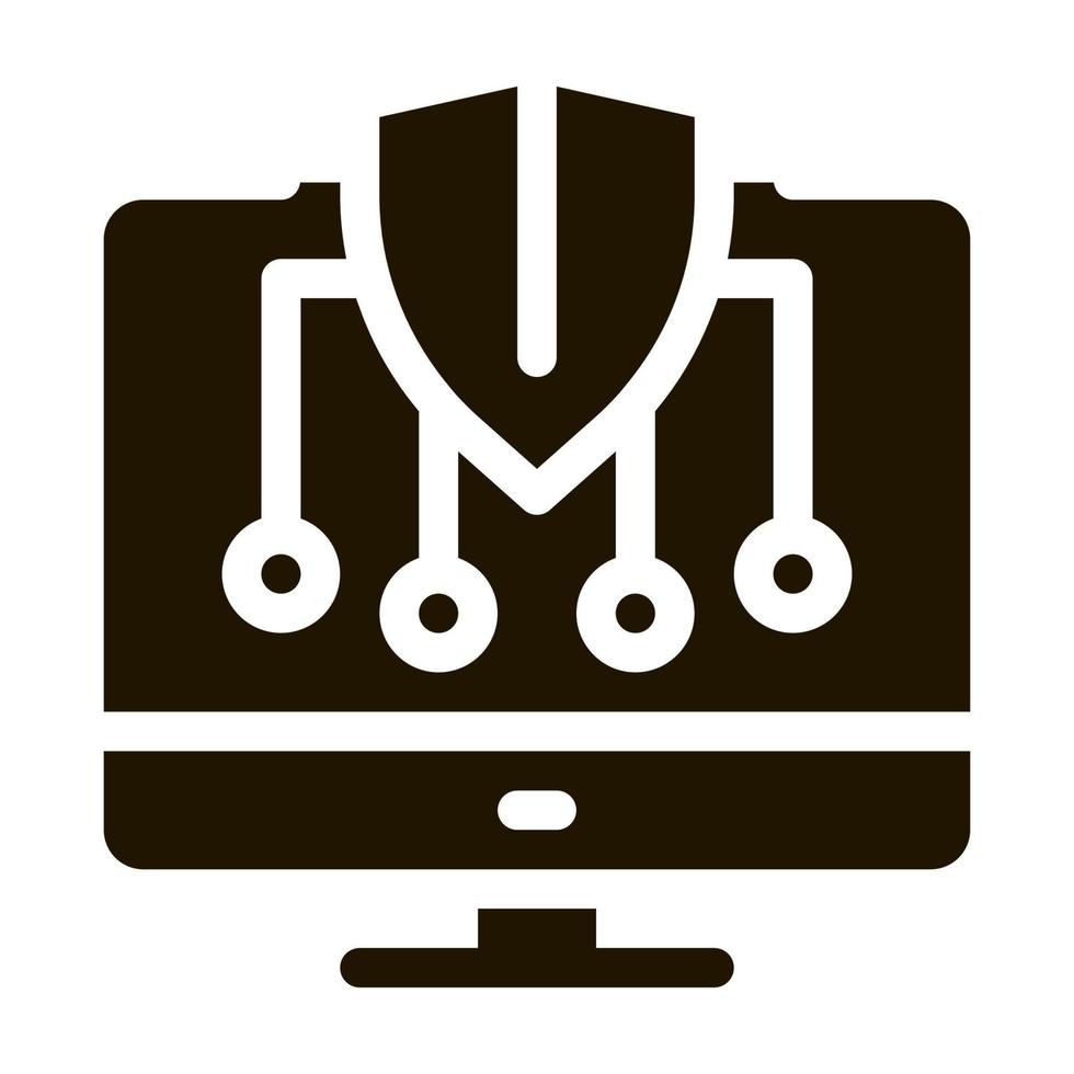 Personal Computer Protection Icon Vector Glyph Illustration